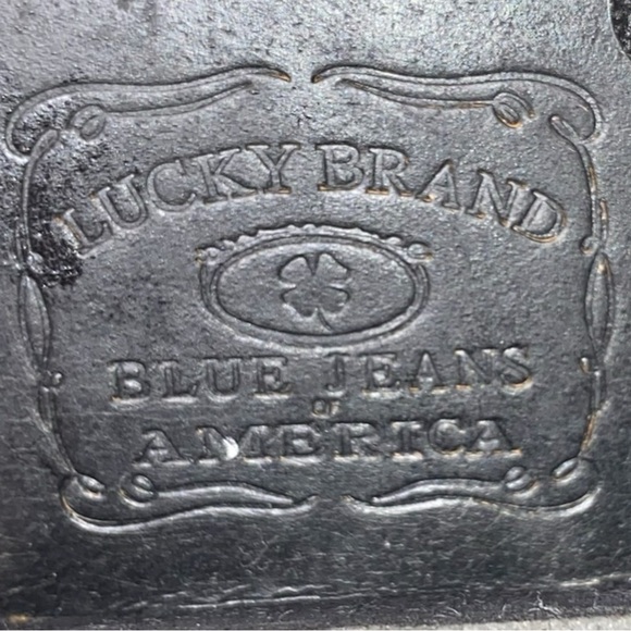 LUCKY BRAND ”Madonna” Western Boots Gen Leather Cowboy Boots Brown/Red Size 9M - Picture 7 of 9